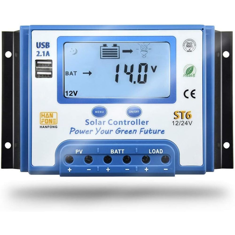 Charge Controller Solar - Controlador de Carga Solar de 60A,