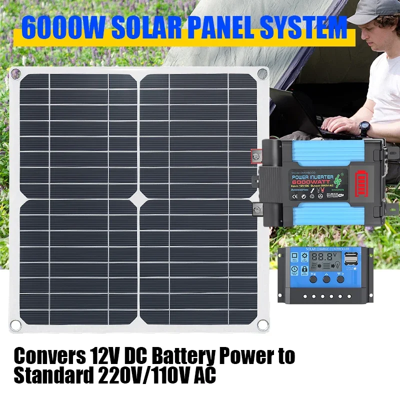 Solar Panel 200W - Kit solar de 6000 W, equipado